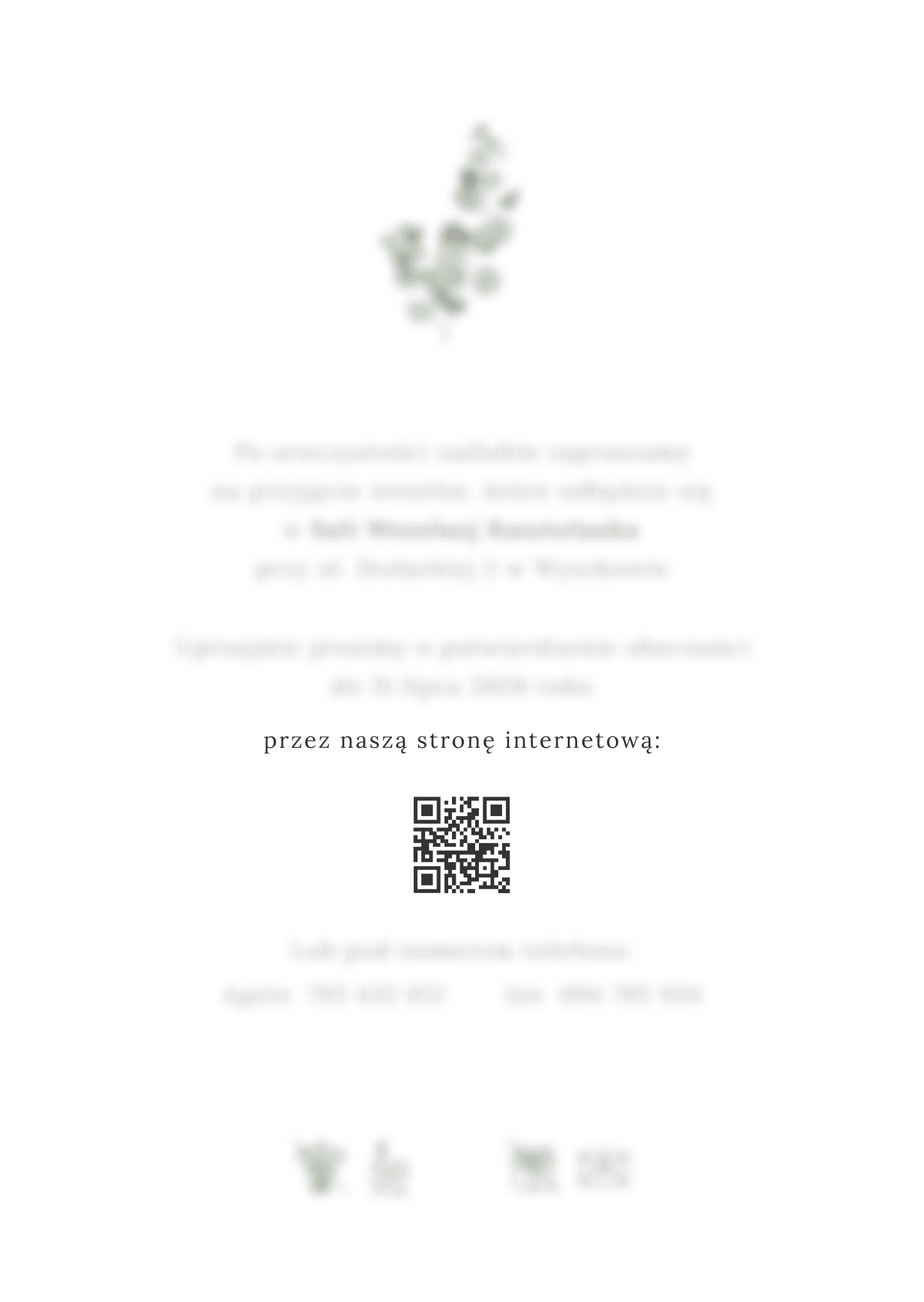 Kod QR na zaproszeniu